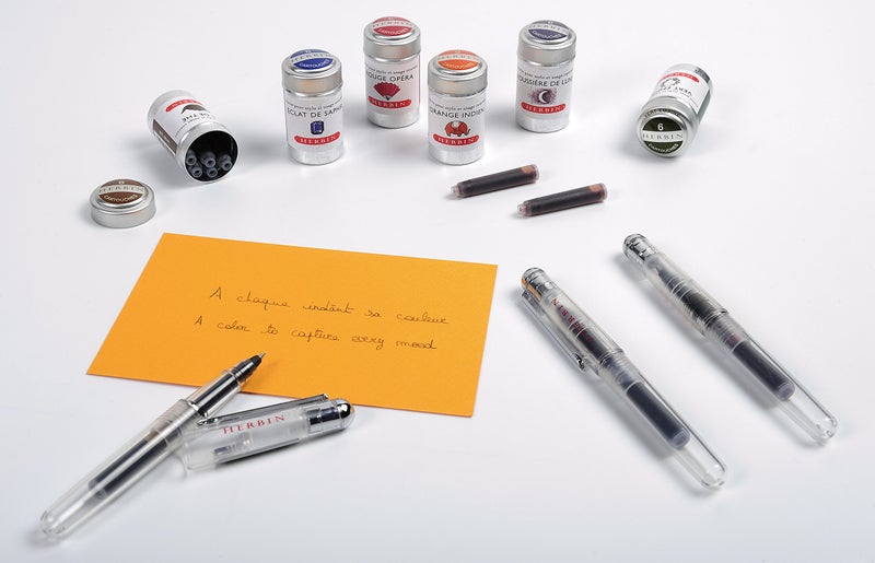 Herbin Writing Ink Cartridges - Ã‰clat de Saphir, Pot of 6 - Image 2